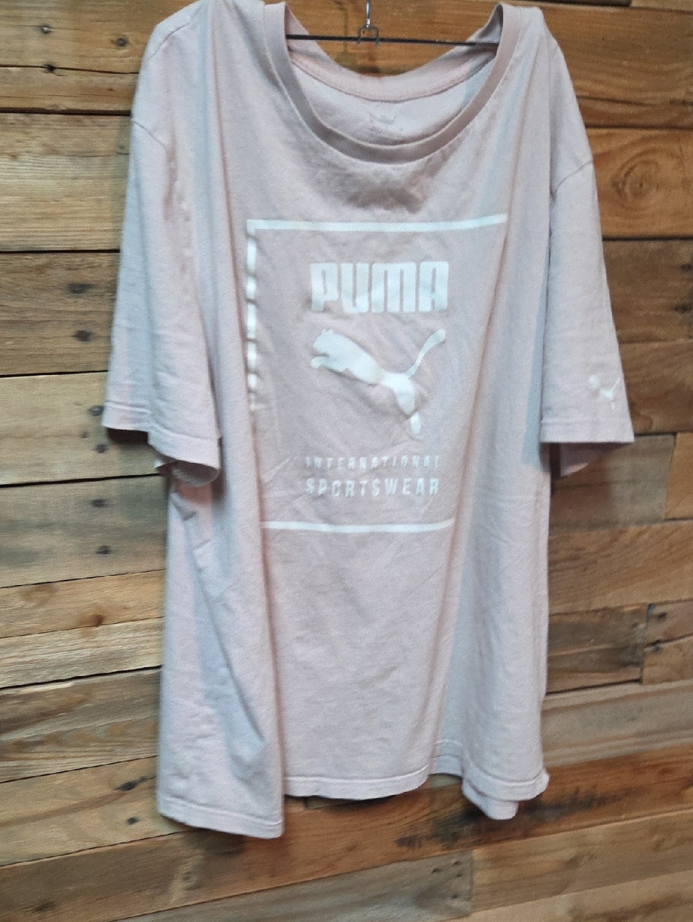 Puma Light Pink Women's Short Sleeve Logo Tee